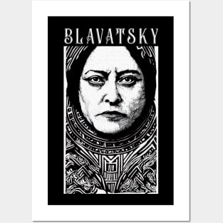 Madame Helena P Blavatsky Esoteric Blockprint Design Posters and Art